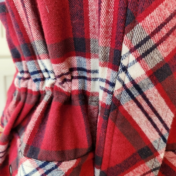 Blu Pepper Red Plaid Vest Full Zip Embroidered Sleeveless Southwestern Large - Picture 11 of 16